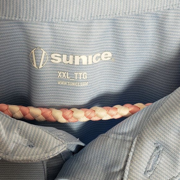 SUNICE MEN'S SHORT SLEEVE GOLF SHIRT SIZE XXL TTG SPORTS BLUE SPORTS WEAR MAN'S - Picture 11 of 16